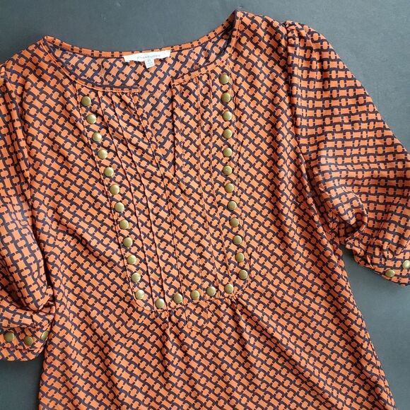 41 Hawthorne Orange blouse - Picture 3 of 8